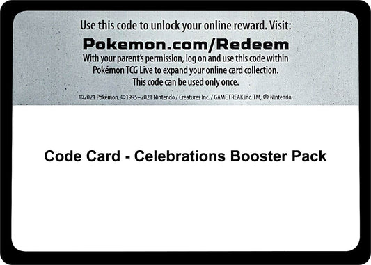 Image for Code Card - Celebrations Booster Pack (Celebrations) - Pokemon