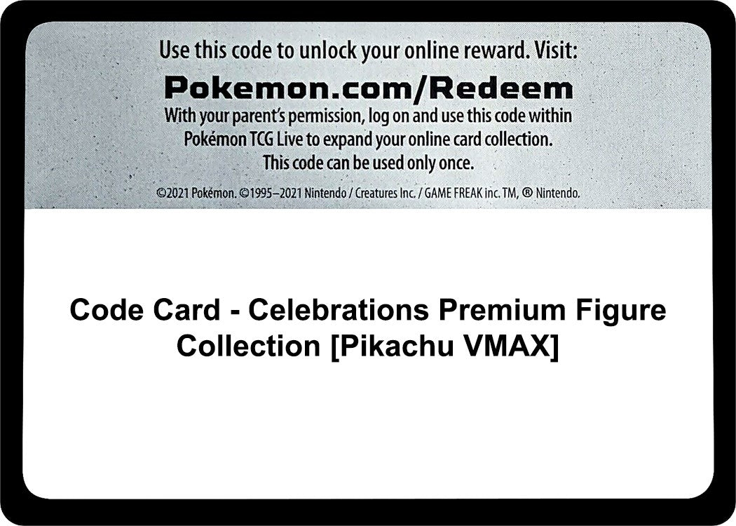 Image for Code Card - Celebrations Premium Figure Collection [Pikachu VMAX] (Celebrations) - Pokemon