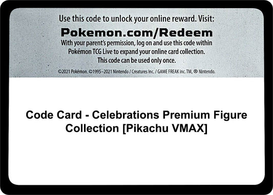 Image for Code Card - Celebrations Premium Figure Collection [Pikachu VMAX] (Celebrations) - Pokemon