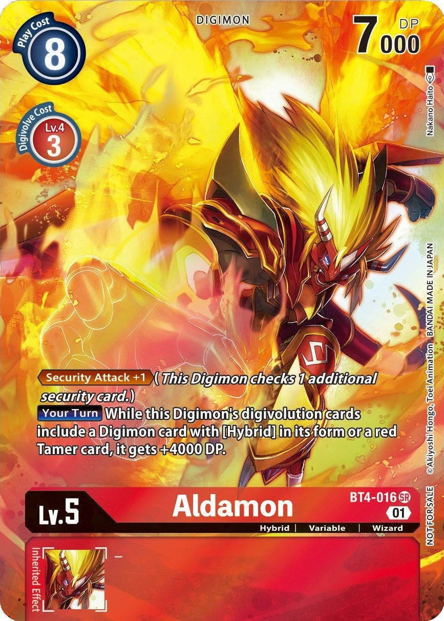 Image for Aldamon (1-Year Anniversary Box Topper) (BT4-016 SR) (Great Legend) - Digimon Card Game