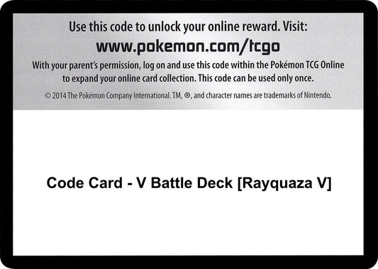Image for Code Card - V Battle Deck [Rayquaza V] (Miscellaneous Cards & Products) - Pokemon