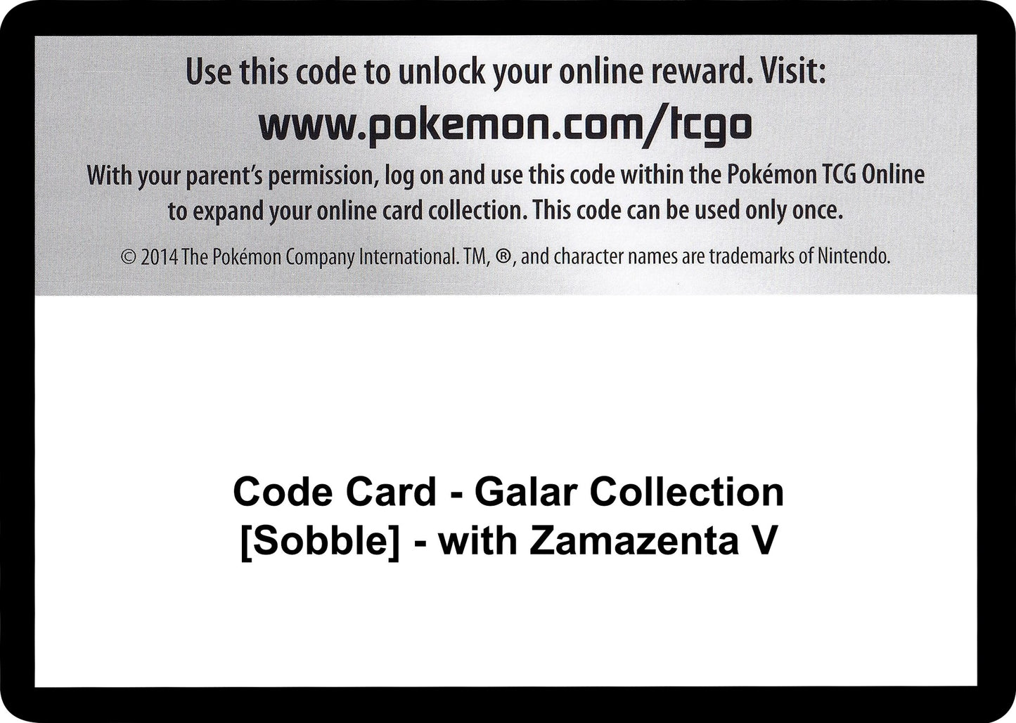 Image for Code Card - Galar Collection [Sobble] - with Zamazenta V (Miscellaneous Cards & Products) - Pokemon
