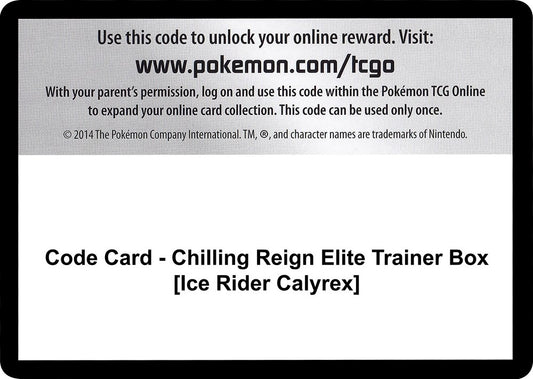 Image for Code Card - Chilling Reign Elite Trainer Box [Ice Rider Calyrex] (SWSH06: Chilling Reign) - Pokemon
