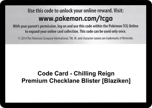 Image for Code Card - Chilling Reign Premium Checklane Blister [Blaziken] (SWSH06: Chilling Reign) - Pokemon
