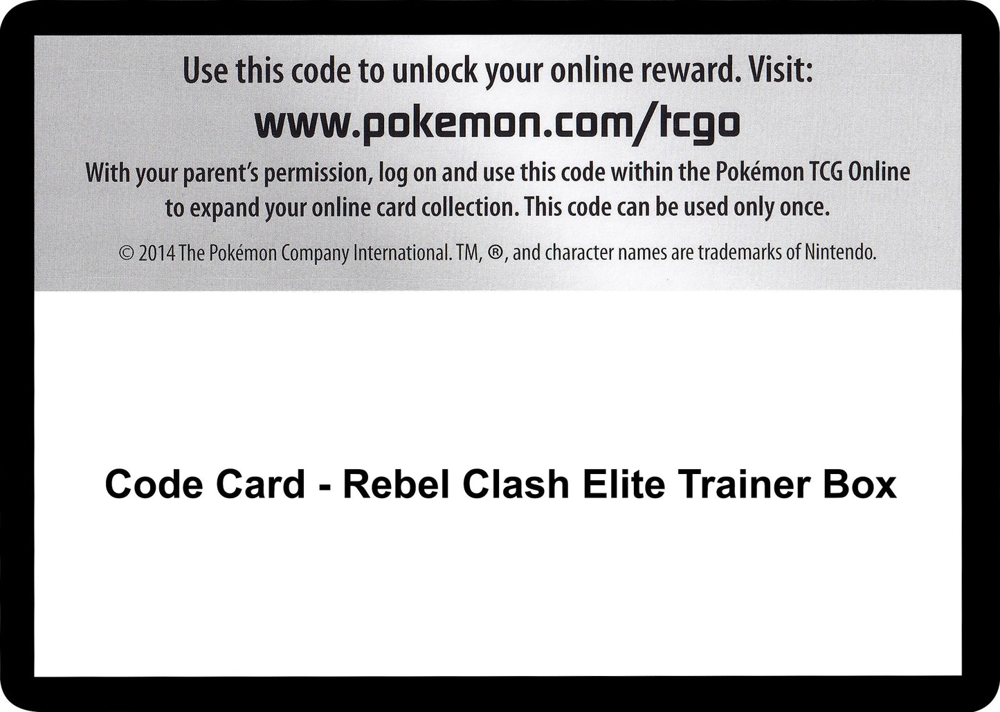 Image for Code Card - Rebel Clash Elite Trainer Box (SWSH02: Rebel Clash) - Pokemon