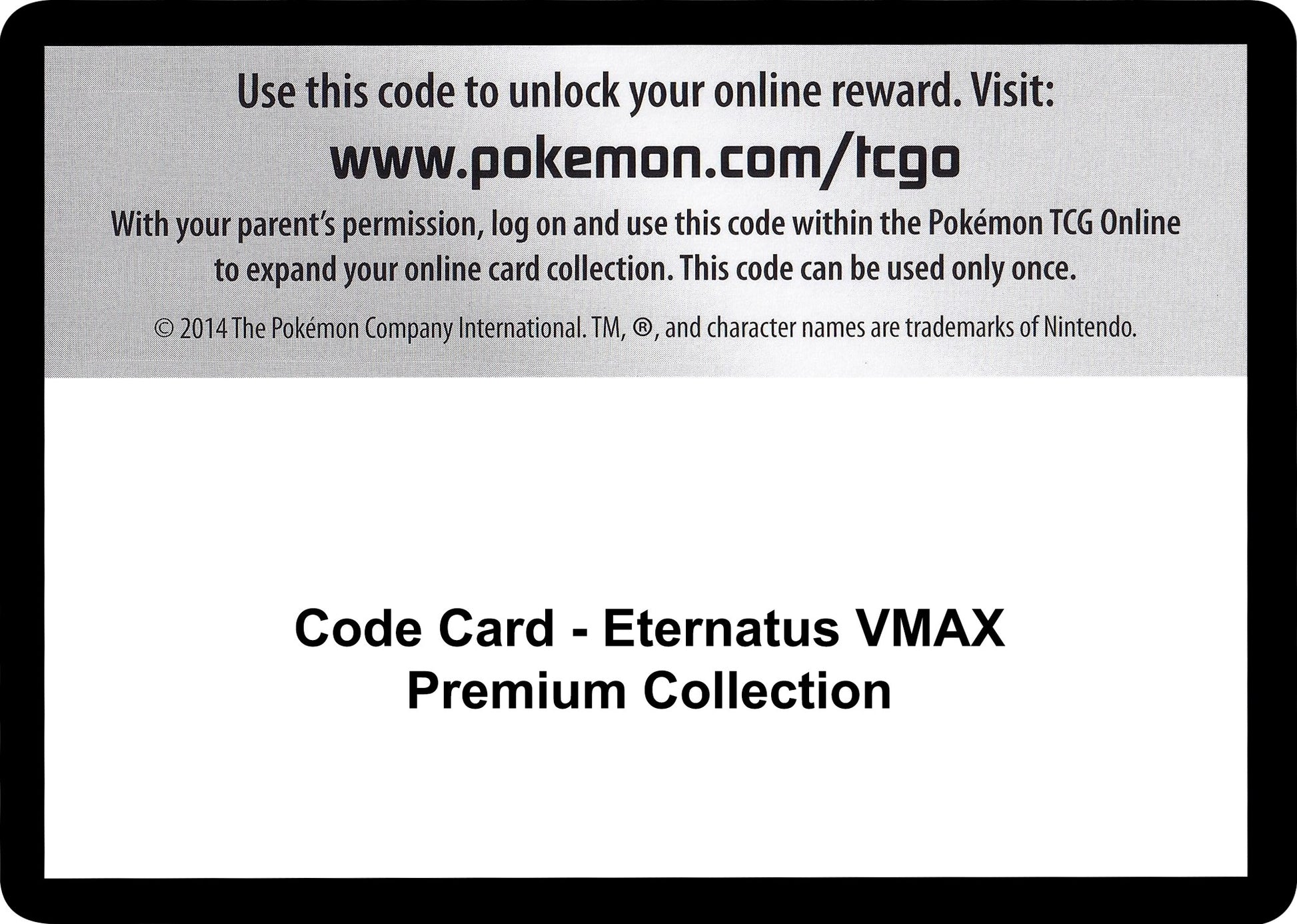 Image for Code Card - Eternatus VMAX Premium Collection (SWSH03: Darkness Ablaze) - Pokemon
