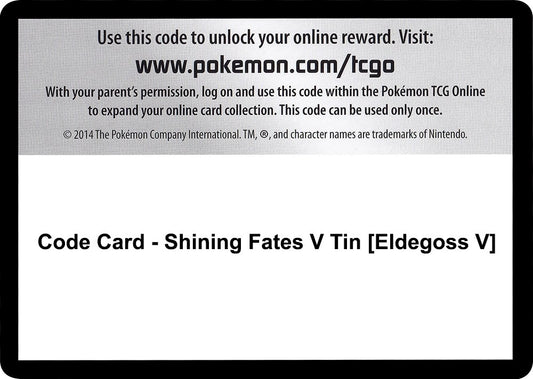Image for Code Card - Shining Fates V Tin [Eldegoss V] (Shining Fates) - Pokemon