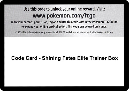 Image for Code Card - Shining Fates Elite Trainer Box (Shining Fates) - Pokemon