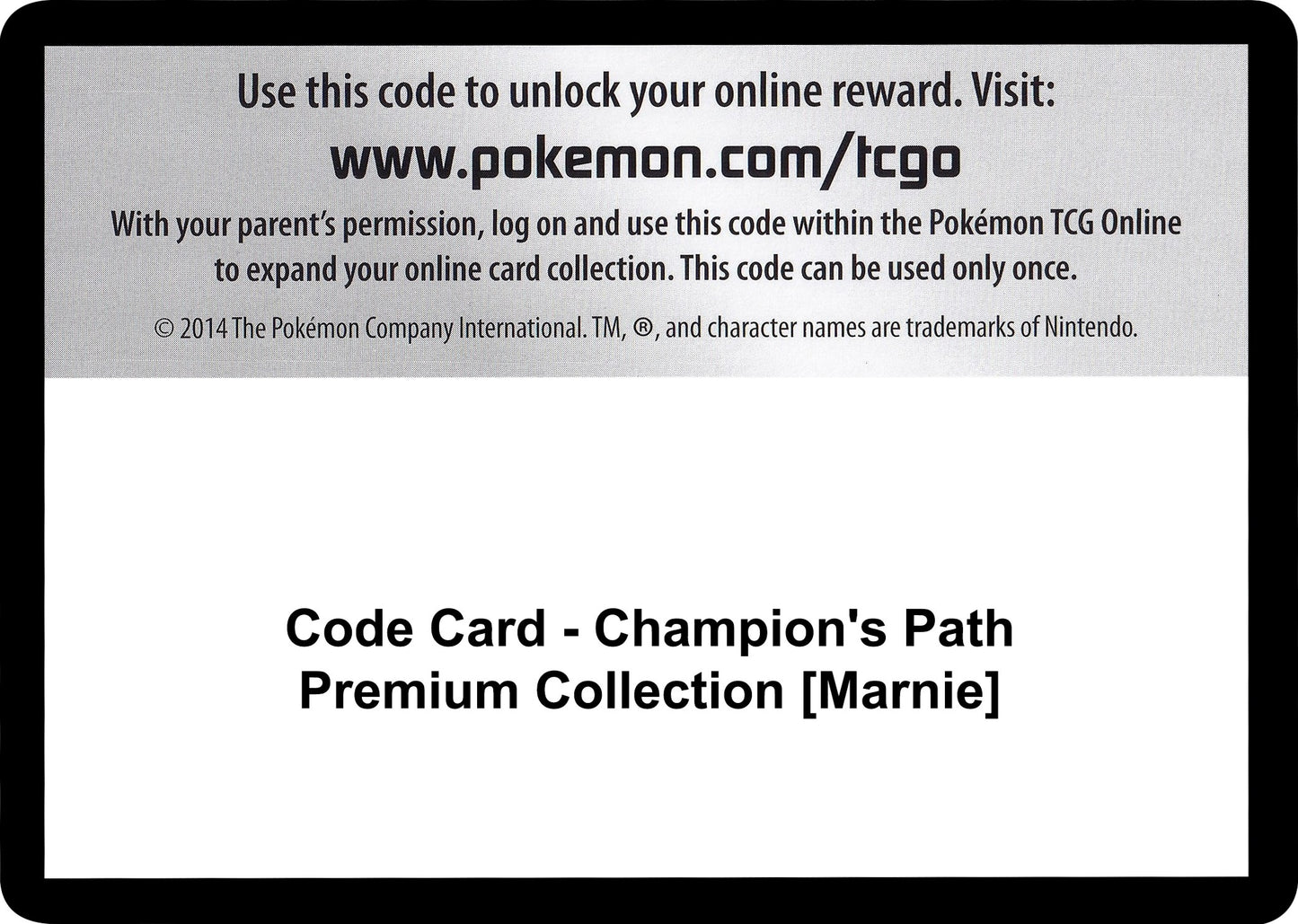 Image for Code Card - Champion's Path Premium Collection [Marnie] (Champion's Path) - Pokemon