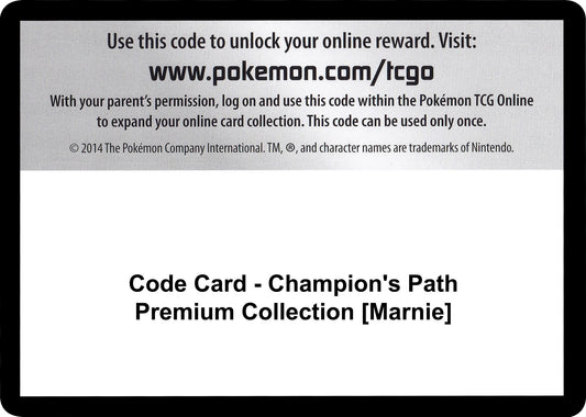 Image for Code Card - Champion's Path Premium Collection [Marnie] (Champion's Path) - Pokemon
