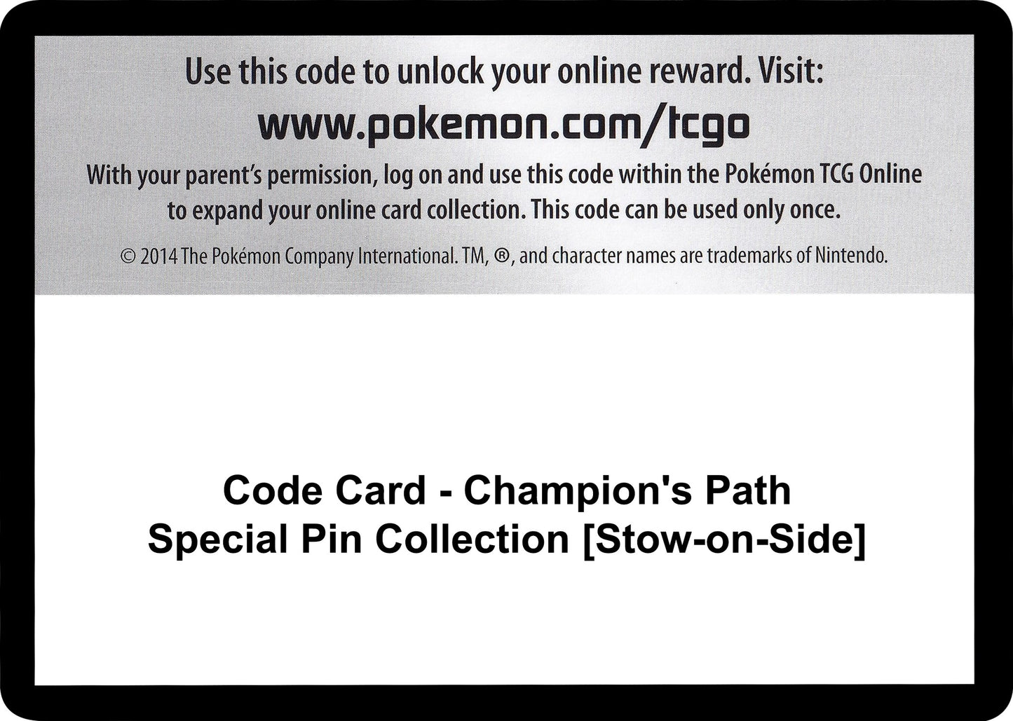 Image for Code Card - Champion's Path Special Pin Collection [Stow-on-Side] (Champion's Path) - Pokemon