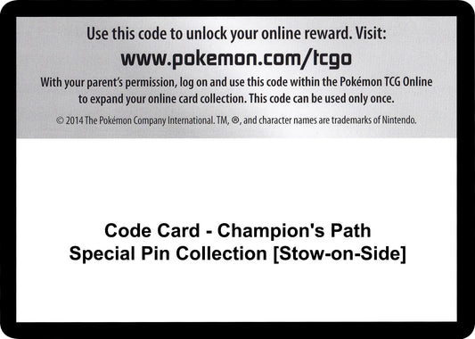 Image for Code Card - Champion's Path Special Pin Collection [Stow-on-Side] (Champion's Path) - Pokemon