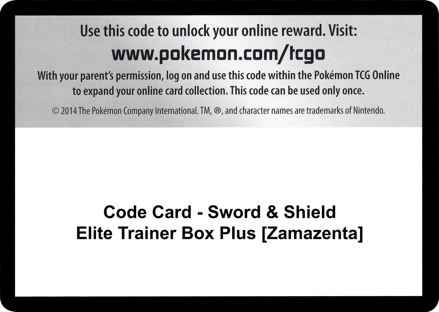 Image for Code Card - Sword & Shield Elite Trainer Box Plus [Zamazenta] (SWSH04: Vivid Voltage) - Pokemon