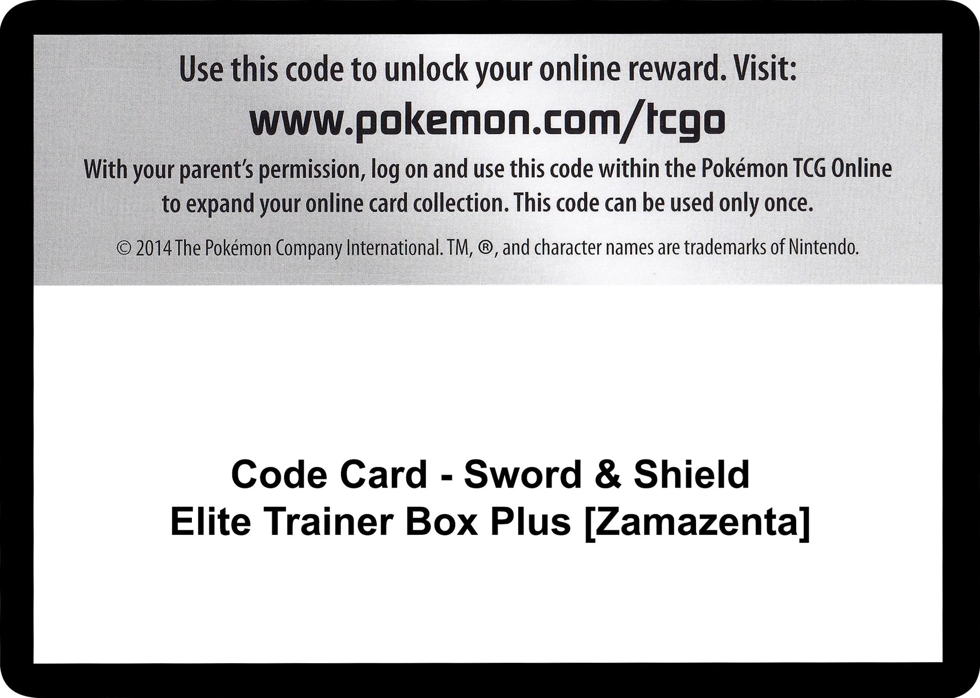 Image for Code Card - Sword & Shield Elite Trainer Box Plus [Zamazenta] (SWSH04: Vivid Voltage) - Pokemon
