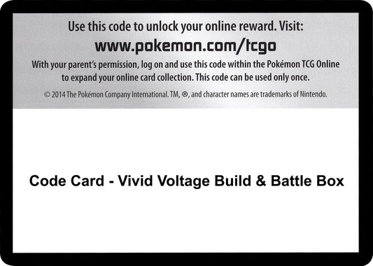 Image for Code Card - Vivid Voltage Build & Battle Box (SWSH04: Vivid Voltage) - Pokemon