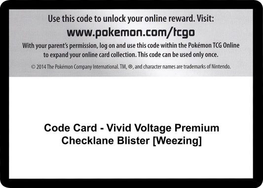 Image for Code Card - Vivid Voltage Premium Checklane Blister [Weezing] (SWSH04: Vivid Voltage) - Pokemon