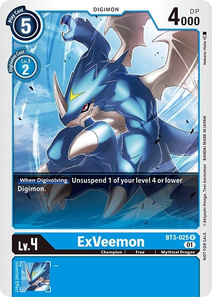 Image for ExVeemon (Winner Pack Double Diamond) (BT3-025 R) (Release Special Booster 1.0) - Digimon Card Game