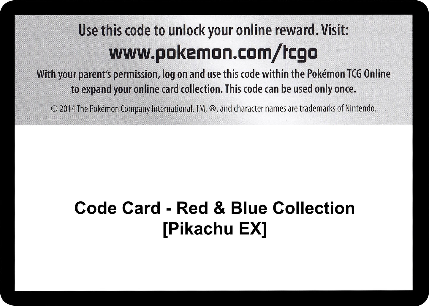 Image for Code Card - Red & Blue Collection [Pikachu EX] (Generations) - Pokemon
