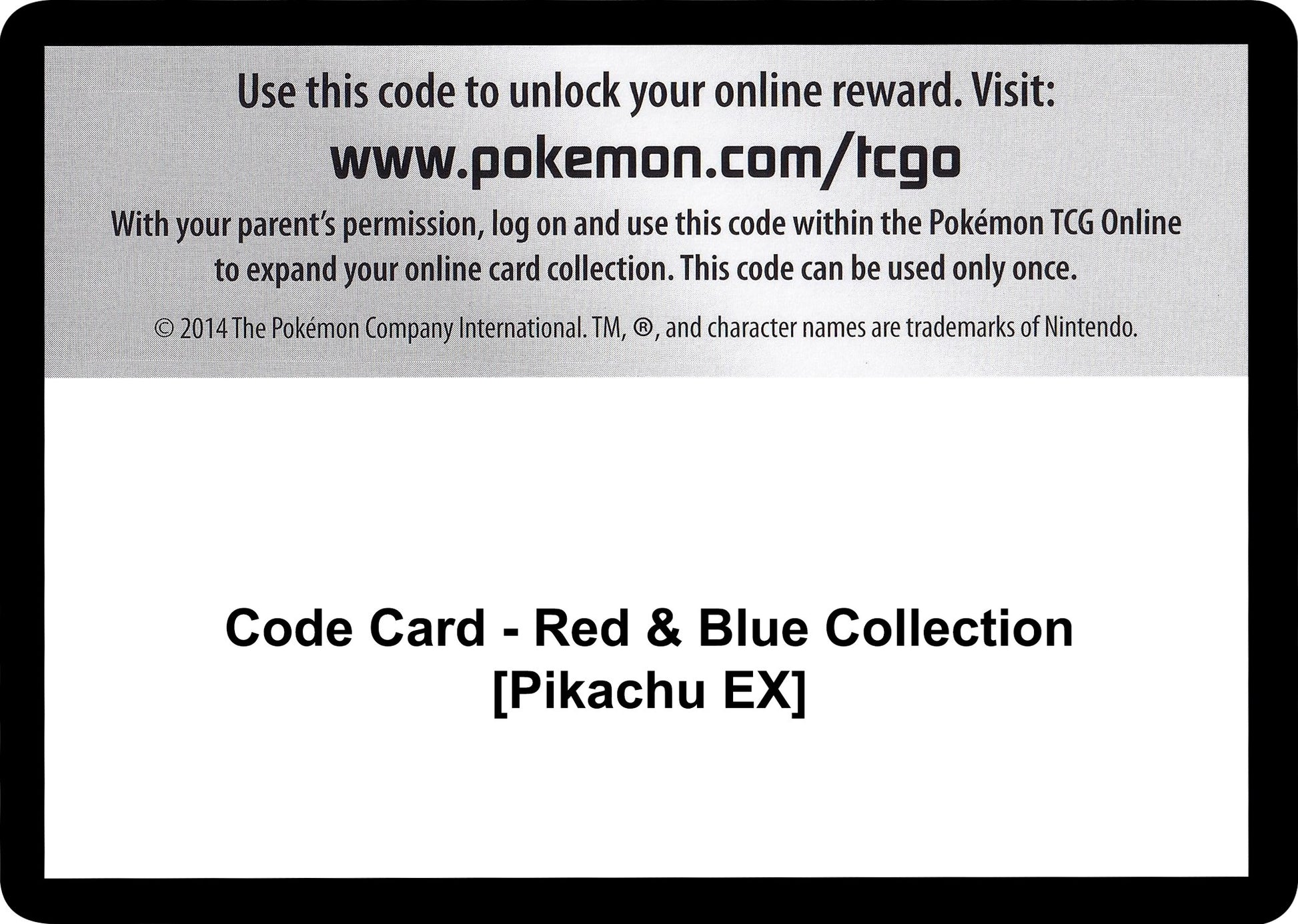 Image for Code Card - Red & Blue Collection [Pikachu EX] (Generations) - Pokemon