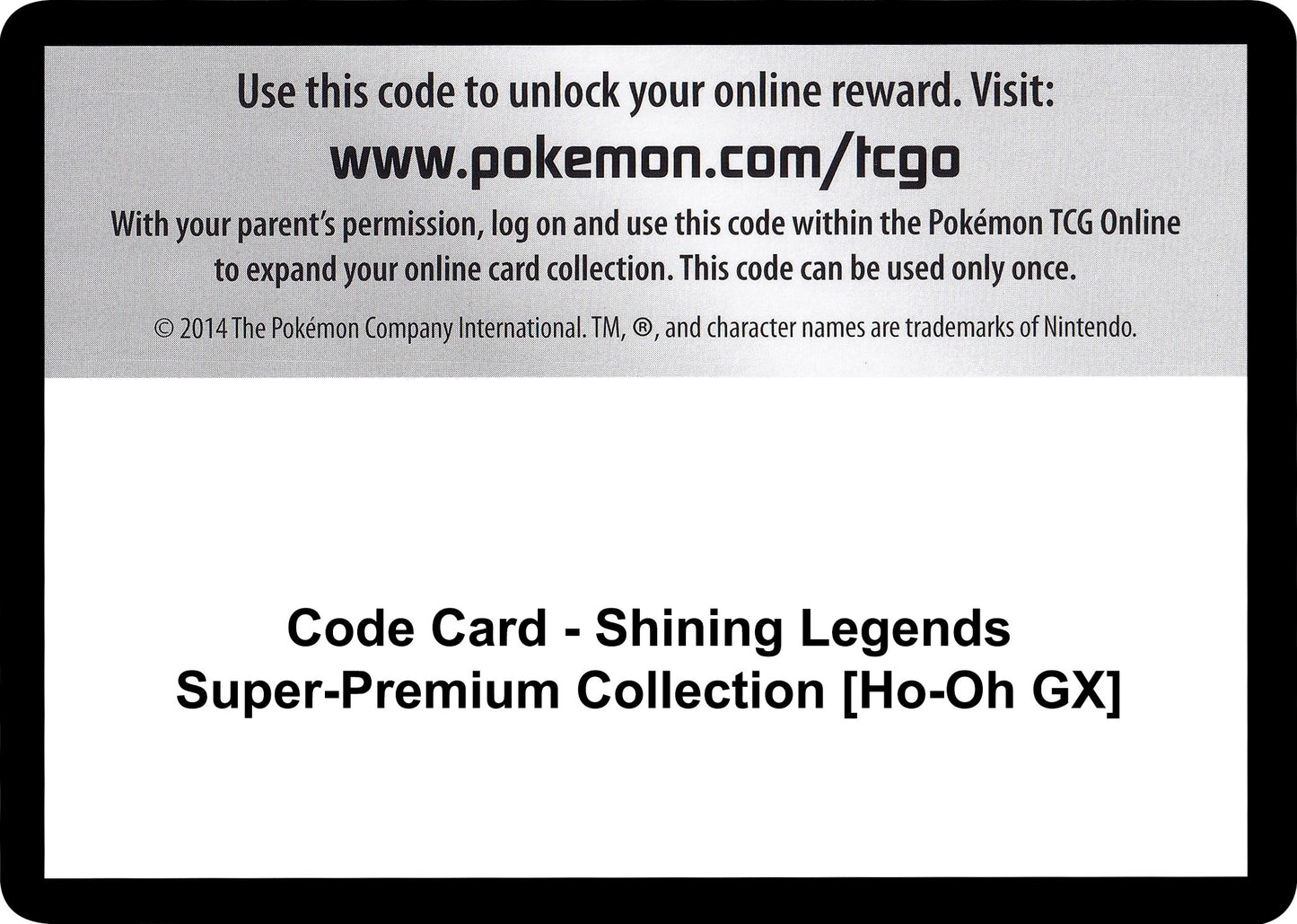 Image for Code Card - Shining Legends Super-Premium Collection [Ho-Oh GX] (Shining Legends) - Pokemon