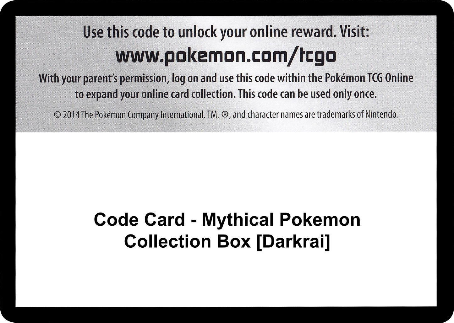 Image for Code Card - Mythical Pokemon Collection Box [Darkrai] (Generations) - Pokemon