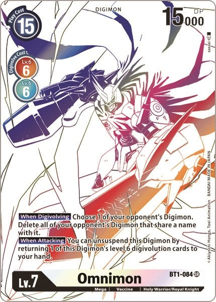 Image for Omnimon (Alternate Art) (BT1-084 SR) (Double Diamond) - Digimon Card Game