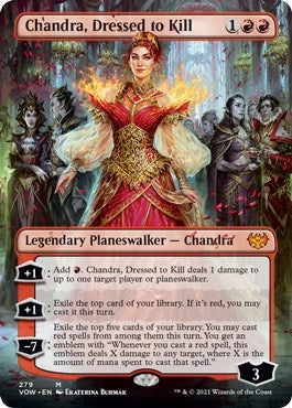 Image for Chandra, Dressed to Kill (Borderless) (279) (Innistrad: Crimson Vow) - Magic: The Gathering