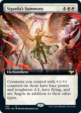 Image for Sigarda's Summons (Extended Art) (353) (Innistrad: Crimson Vow) - Magic: The Gathering