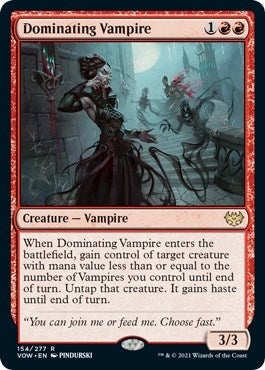 Image for Dominating Vampire (154) (Innistrad: Crimson Vow) - Magic: The Gathering