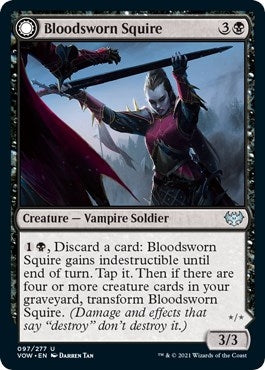 Image for Bloodsworn Squire (97) (Innistrad: Crimson Vow) - Magic: The Gathering
