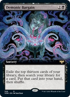 Image for Demonic Bargain (Extended Art) (368) (Innistrad: Crimson Vow) - Magic: The Gathering