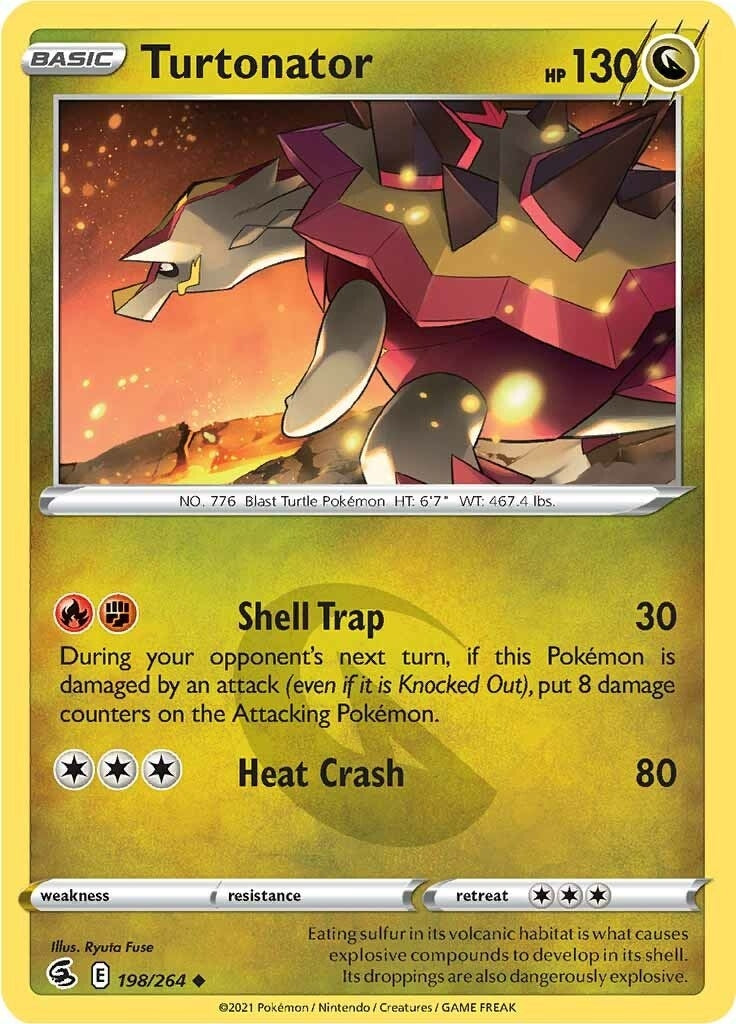 Image for Turtonator (198/264) (SWSH08: Fusion Strike) - Pokemon