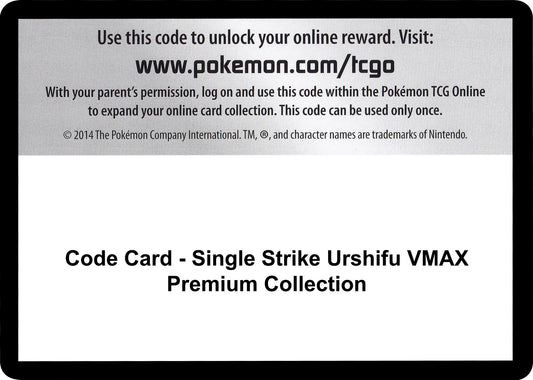 Image for Code Card - Single Strike Urshifu VMAX Premium Collection (SWSH08: Fusion Strike) - Pokemon