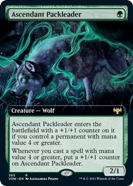 Image for Ascendant Packleader (Extended Art) (383) (Innistrad: Crimson Vow) - Magic: The Gathering