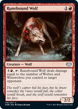 Image for Runebound Wolf (176) (Innistrad: Crimson Vow) - Magic: The Gathering