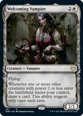 Image for Welcoming Vampire (Showcase) (287) (Innistrad: Crimson Vow) - Magic: The Gathering