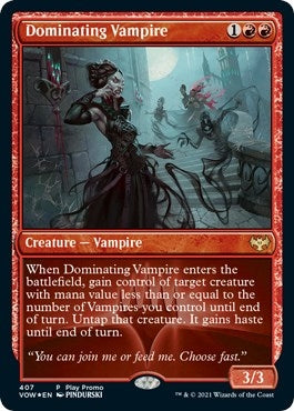 Image for Dominating Vampire (407) (Play Promos) - Magic: The Gathering