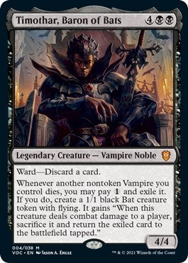 Image for Timothar, Baron of Bats (4) (Commander: Innistrad: Crimson Vow) - Magic: The Gathering