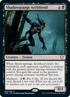 Image for Shadowgrange Archfiend (22) (Commander: Innistrad: Crimson Vow) - Magic: The Gathering