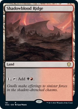 Image for Shadowblood Ridge (181) (Commander: Innistrad: Crimson Vow) - Magic: The Gathering