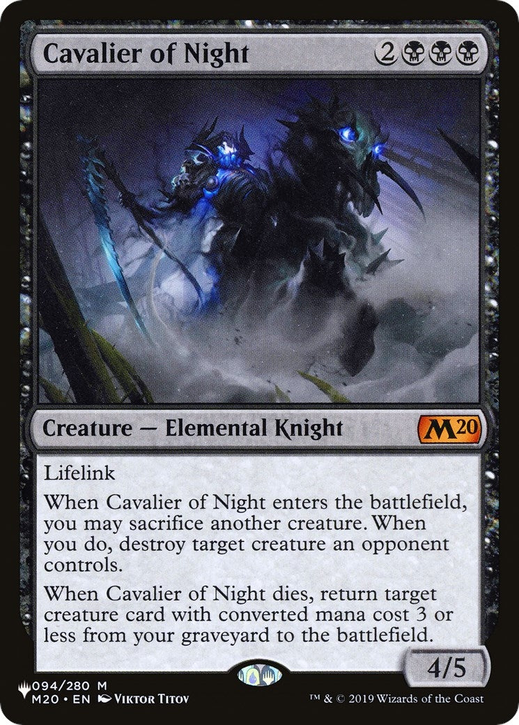 Image for Cavalier of Night (094/280) (The List Reprints) - Magic: The Gathering