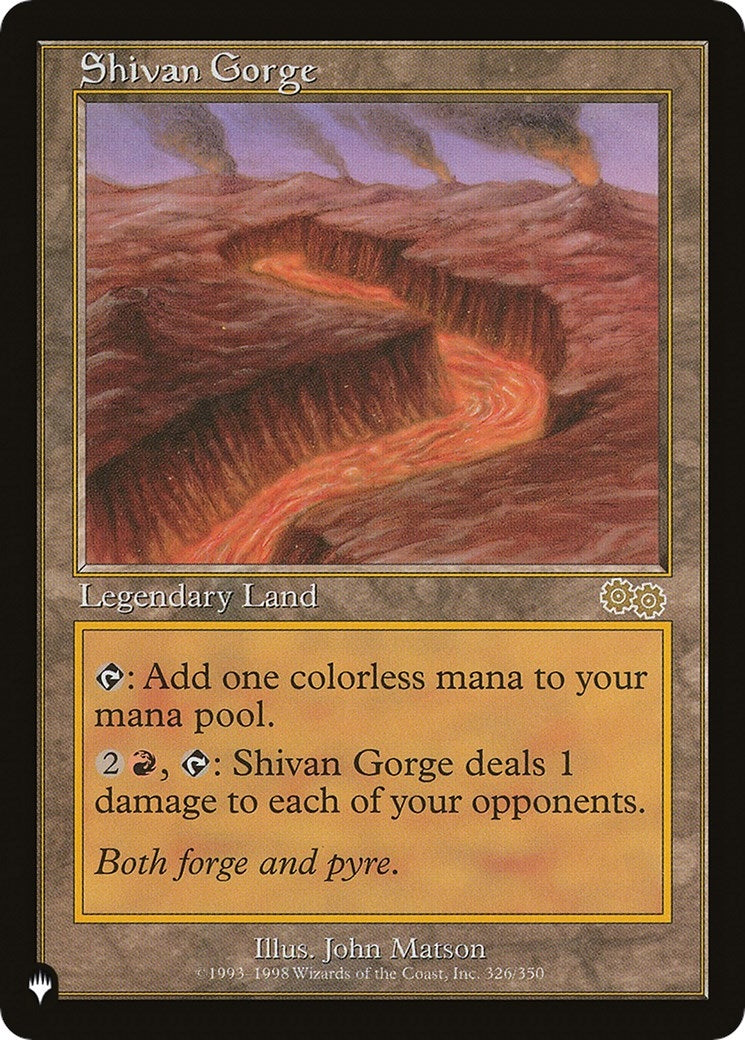 Image for Shivan Gorge (326/350) (The List Reprints) - Magic: The Gathering