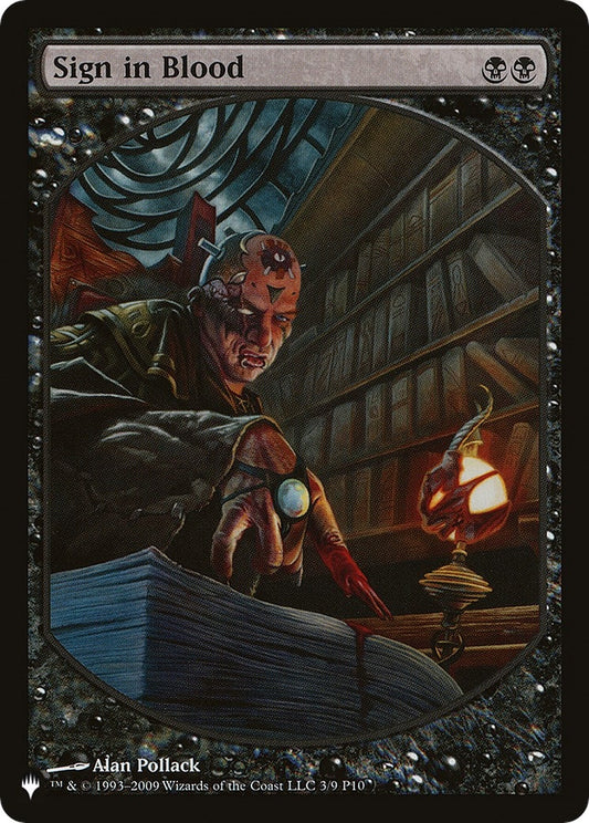 Image for Sign in Blood (P10) (9-Mar) (The List Reprints) - Magic: The Gathering