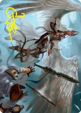 Image for Angelic Quartermaster Art Card (Gold-Stamped Signature) (5) (Art Series: Innistrad: Crimson Vow) - Magic: The Gathering