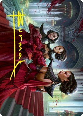 Image for Olivia's Attendants Art Card (Gold-Stamped Signature) (47) (Art Series: Innistrad: Crimson Vow) - Magic: The Gathering
