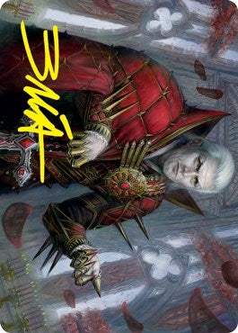 Image for Edgar, Charmed Groom (59/81) Art Card (Gold-Stamped Signature) (59) (Art Series: Innistrad: Crimson Vow) - Magic: The Gathering