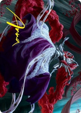 Image for Olivia, Crimson Bride Art Card (Gold-Stamped Signature) (65) (Art Series: Innistrad: Crimson Vow) - Magic: The Gathering