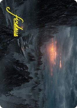Image for Sundown Pass Art Card (Gold-Stamped Signature) (68) (Art Series: Innistrad: Crimson Vow) - Magic: The Gathering