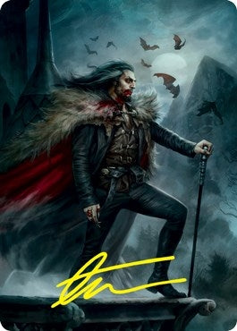 Image for Dracula, Blood Immortal Art Card (Gold-Stamped Signature) (71) (Art Series: Innistrad: Crimson Vow) - Magic: The Gathering