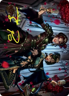Image for Falkenrath Celebrants (73/81) Art Card (Gold-Stamped Signature) (73) (Art Series: Innistrad: Crimson Vow) - Magic: The Gathering